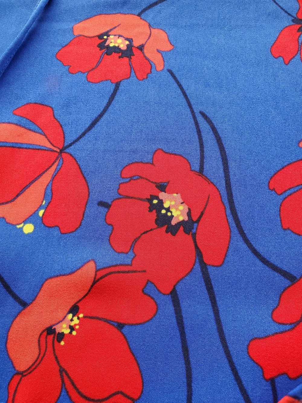 41 Hawthorn Blue Dress with Red Floral Print - Picture 6 of 9